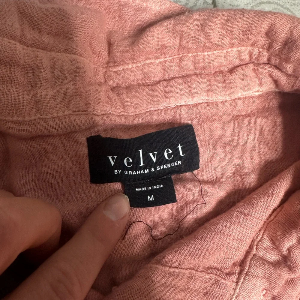Velvet button down - Picture 3 of 4